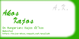 akos kajos business card